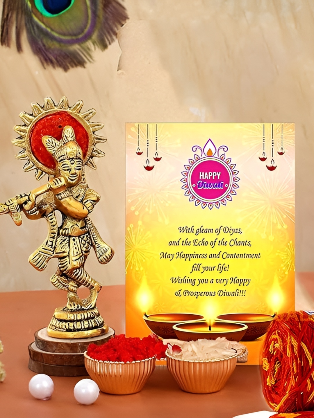 

CraftVatika Gold Toned Brass Religious Idol Decorative Showpiece