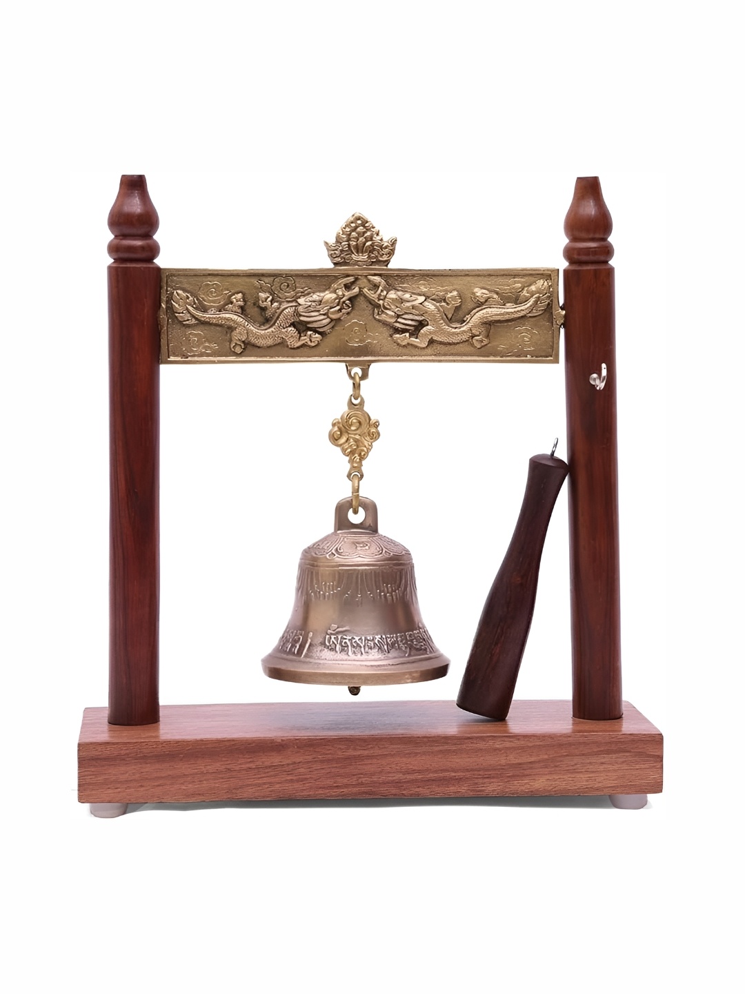 

CraftVatika Gold Toned Brass Bell Idol Decorative Showpiece