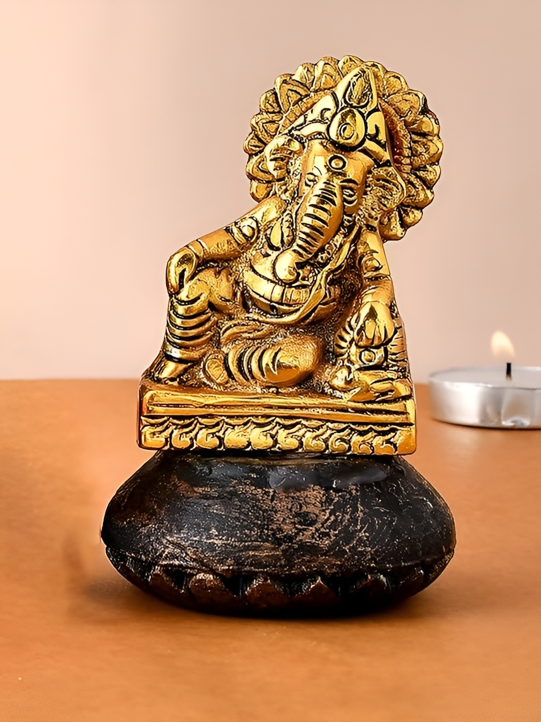 

CraftVatika Gold Toned Brass Religious Idol Decorative Showpiece