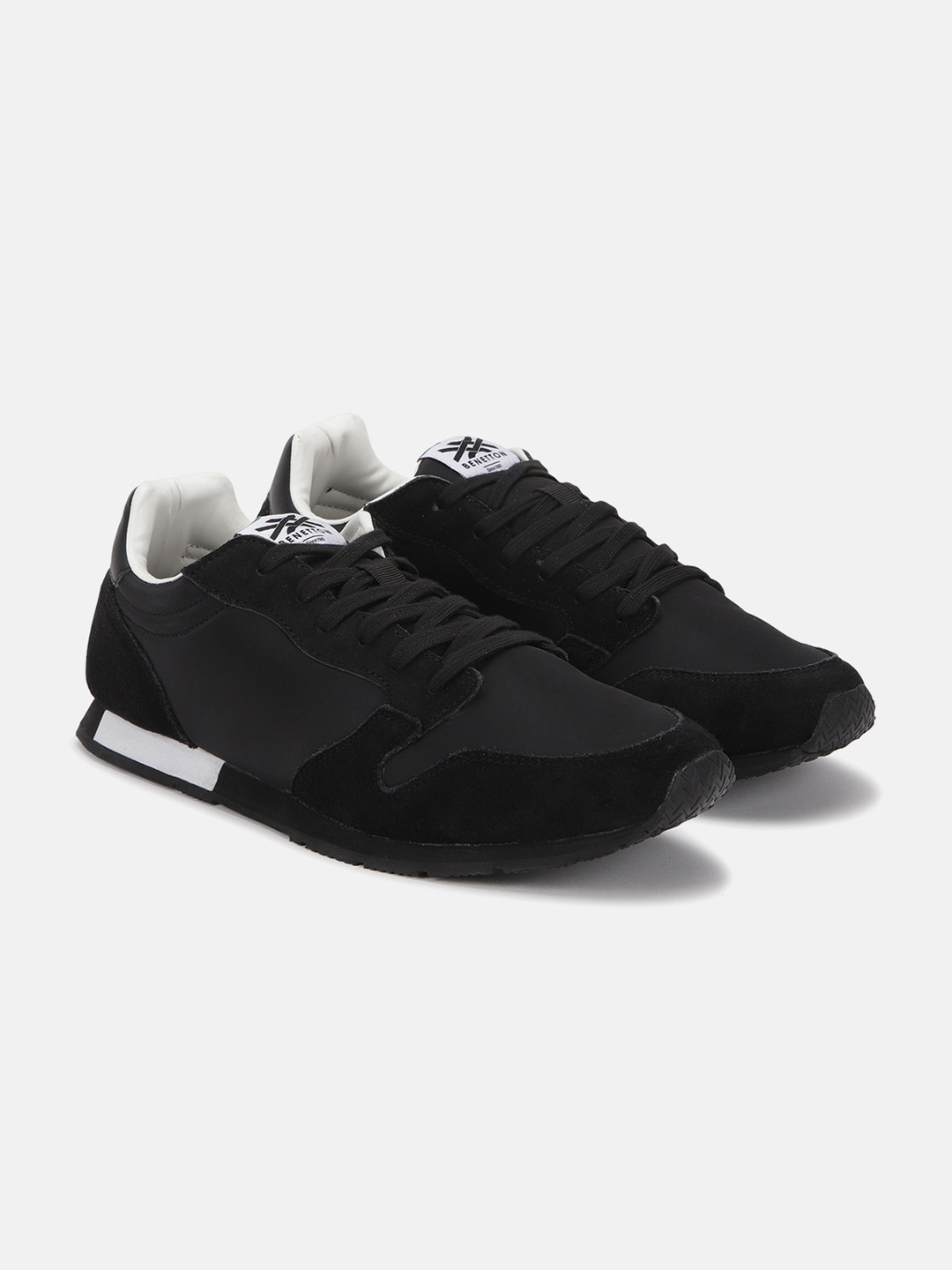 

United Colors of Benetton Men Lightweight Comfort Insole Suede Sneakers, Black
