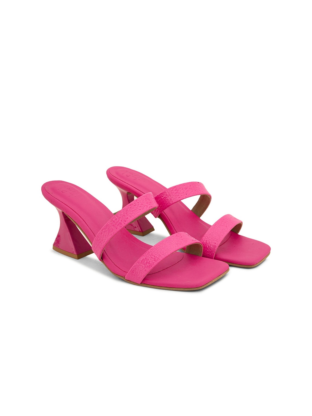 

Hydes N Hues Textured Block Heels, Pink