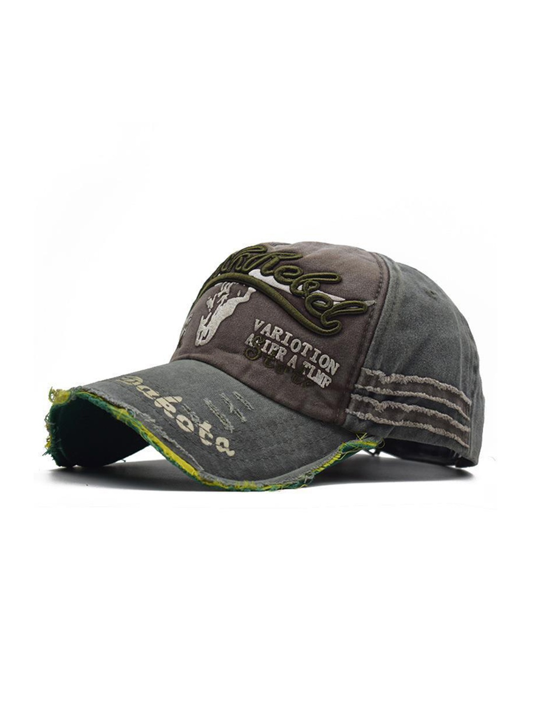 

Alexvyan Men Self Design Sunvisor UV Protection Cotton Baseball Cap, Green