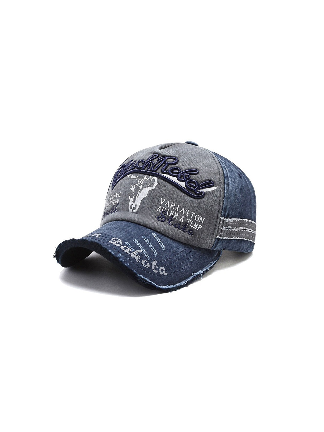 

Alexvyan Men Printed Sunvisor UV Protection Cotton Baseball Cap, Blue