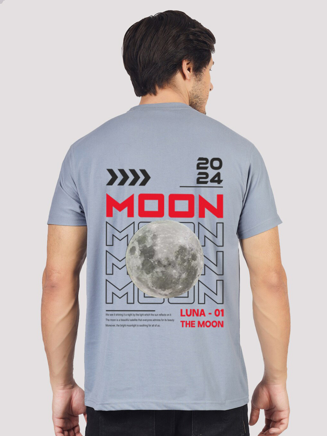 

Greylongg Typography Printed T-shirt, Grey