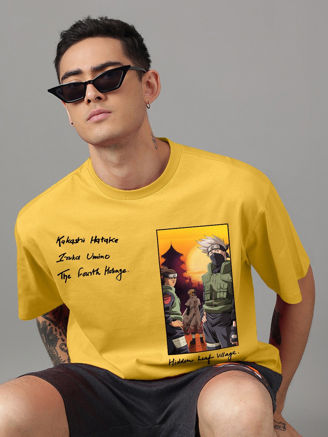 

Free Authority Naruto Printed Pure Cotton Loose Fit T-shirt, Yellow