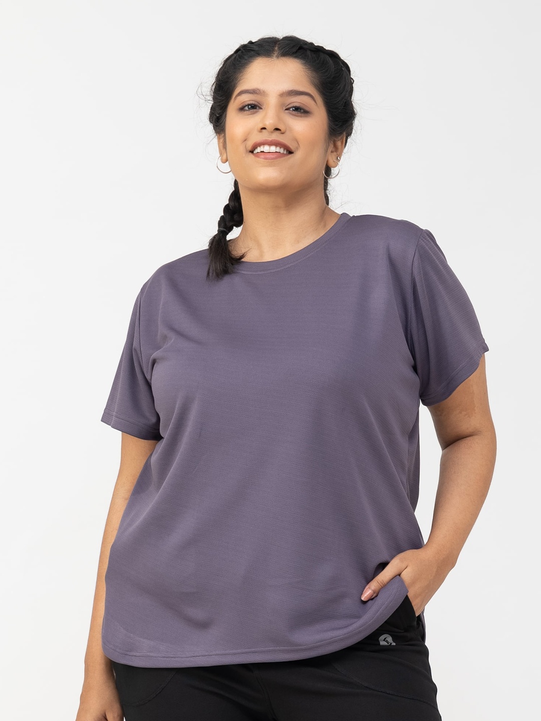 

SPIRIT ANIMAL Women Pockets T-shirt, Purple