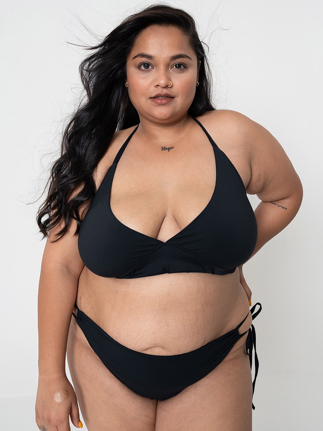 

SPIRIT ANIMAL Halter Neck Bikini Swim Top, Black