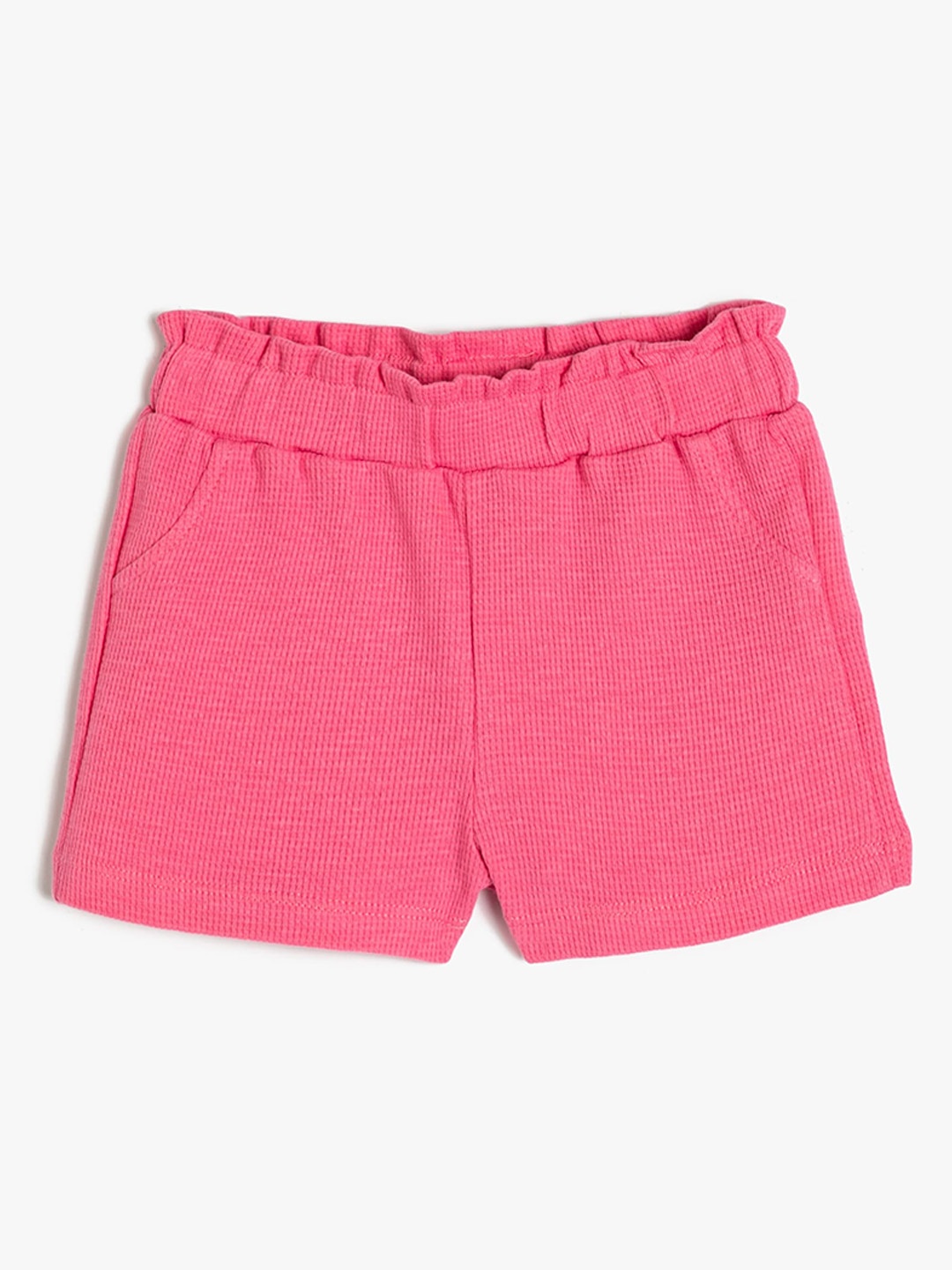

Koton Girls Mid-Rise Cotton Regular Shorts, Pink