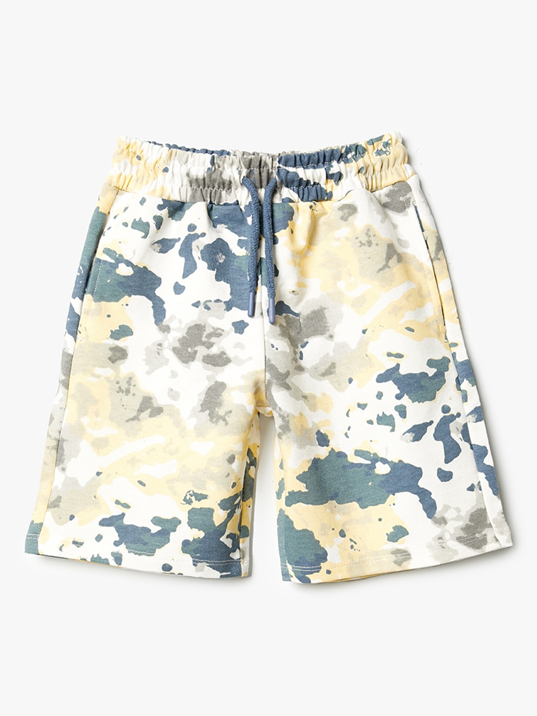 

Koton Boys Mid-Rise Abstract Printed Shorts, Blue
