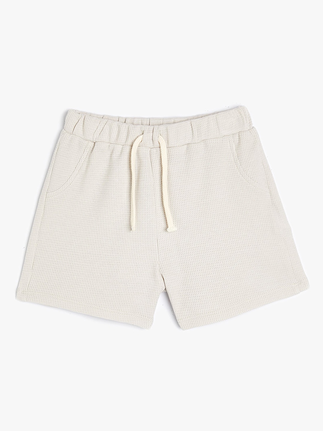 

Koton Boys Mid-Rise Pure Cotton Shorts, Beige