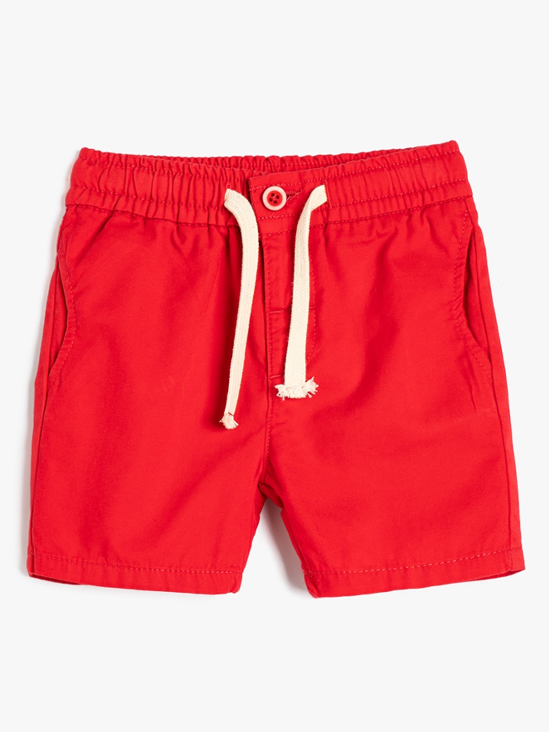

Koton Boys Mid-Rise Pure Cotton Shorts, Red