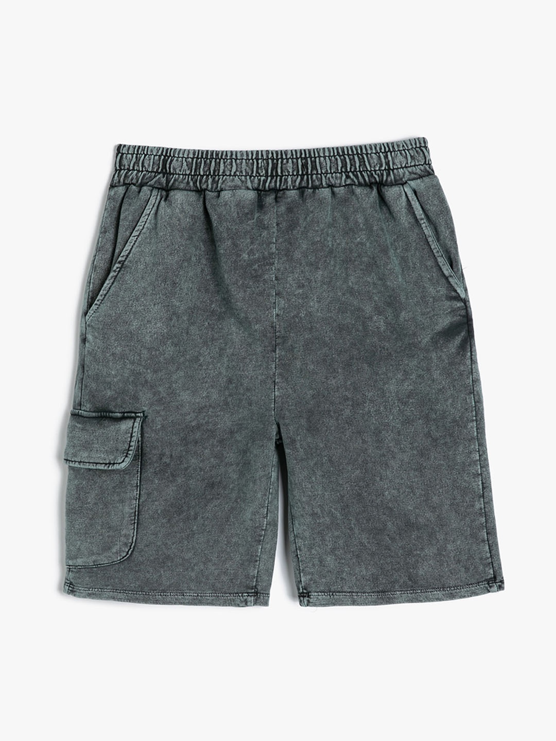 

Koton Boys Mid-Rise Pure Cotton Shorts, Grey