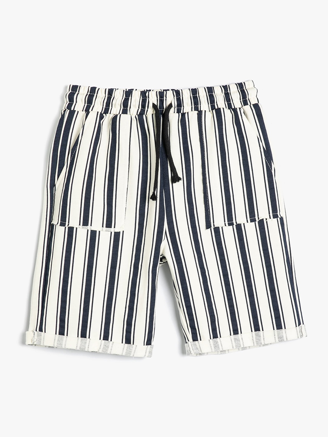 

Koton Boys Mid-Rise Striped Pure Cotton Shorts, White