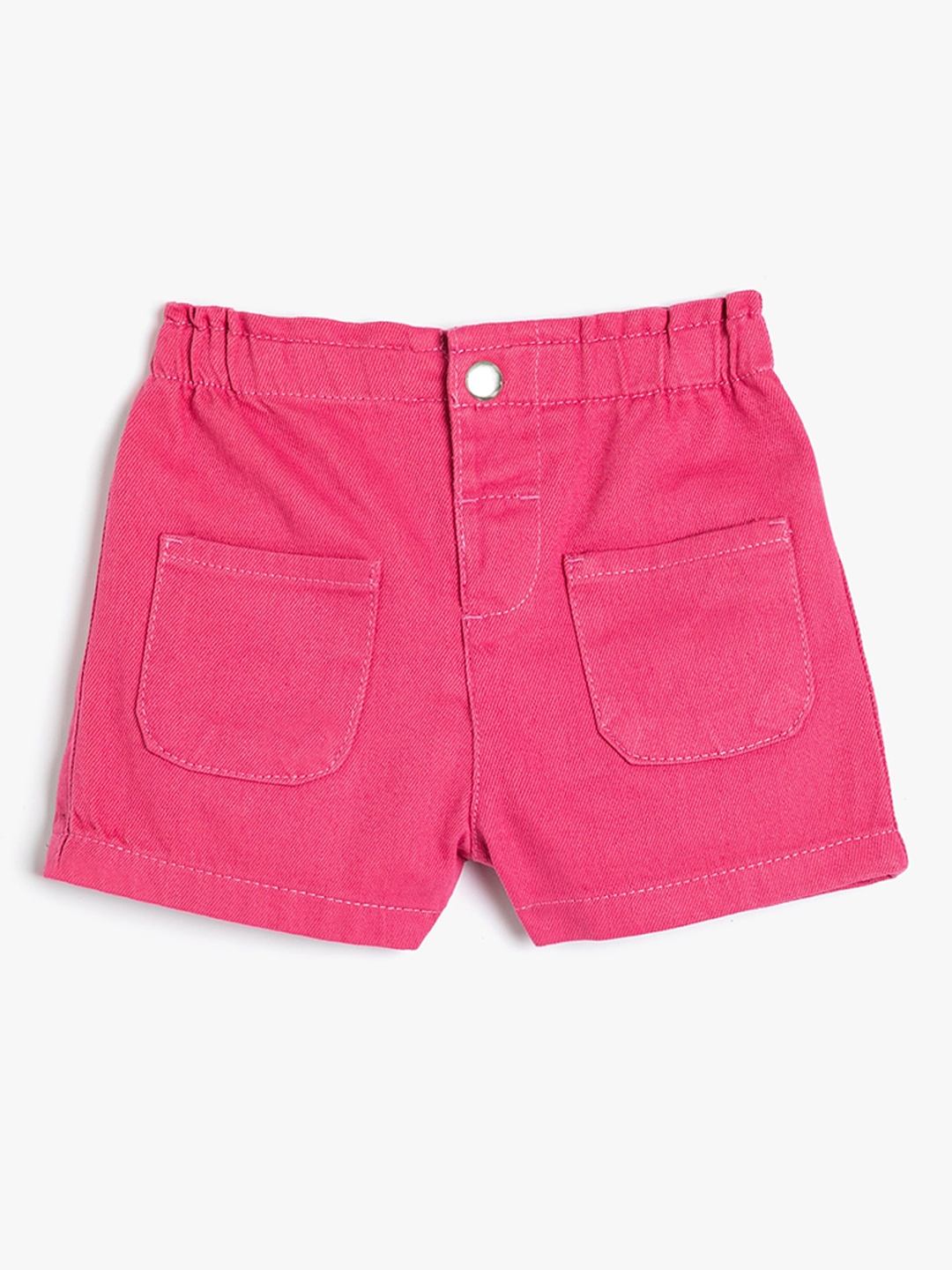 

Koton Girls Mid-Rise Pure Cotton Shorts, Pink