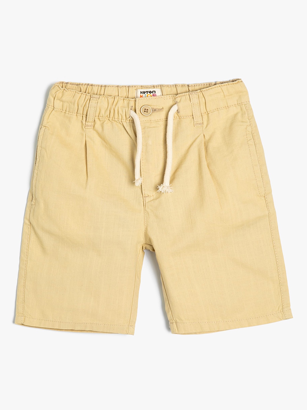 

Koton Boys Mid-Rise Pure Cotton Shorts, Camel brown