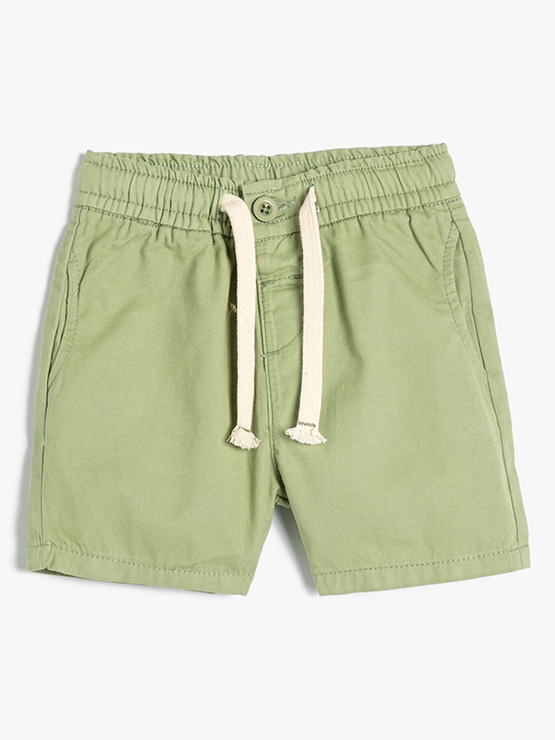 

Koton Boys Mid-Rise Pure Cotton Shorts, Green