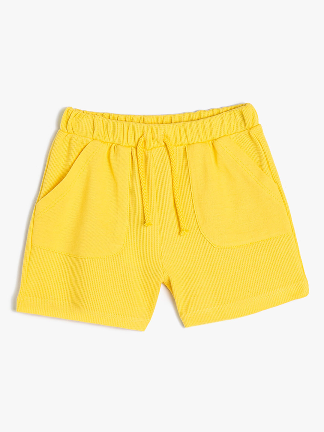 

Koton Boys Self Design Mid-Rise Pure Cotton Shorts, Yellow