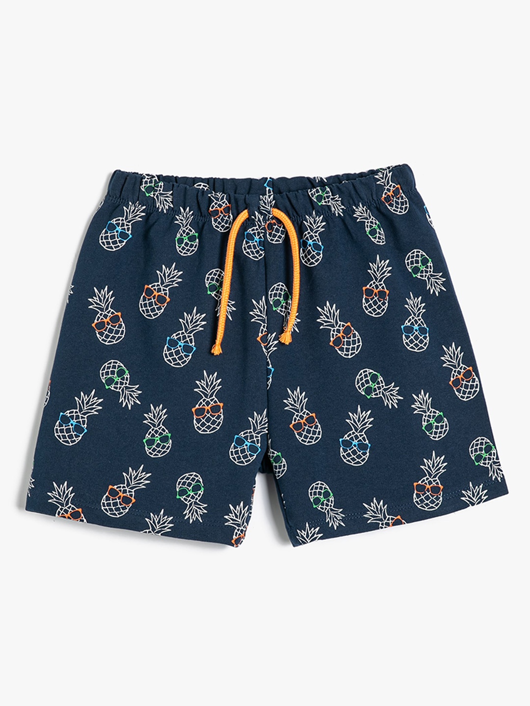 

Koton Boys Conversational Printed Pure Cotton Shorts, Navy blue