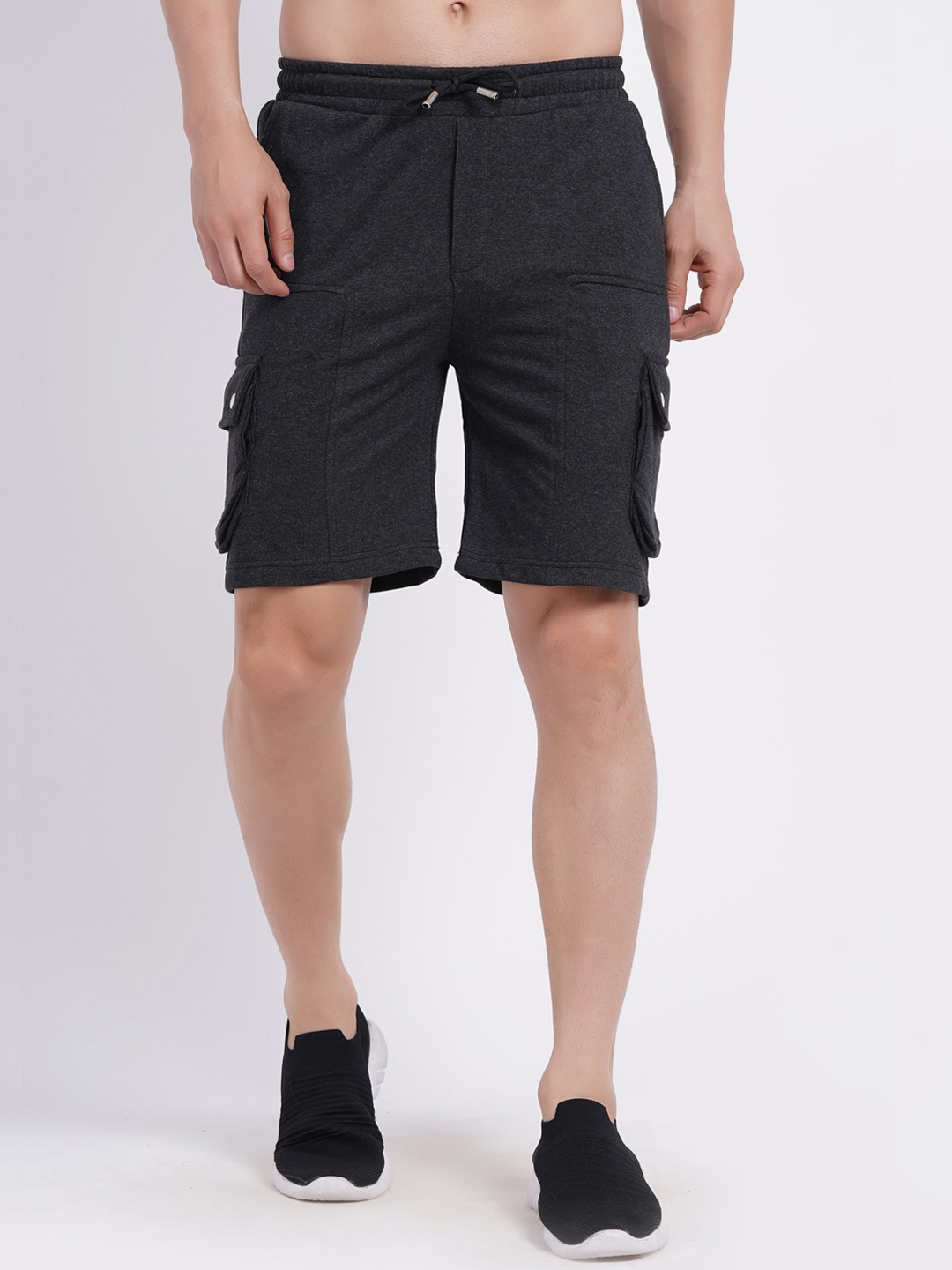 

BAESD Men Regular Fit Cotton Cargo Shorts, Black