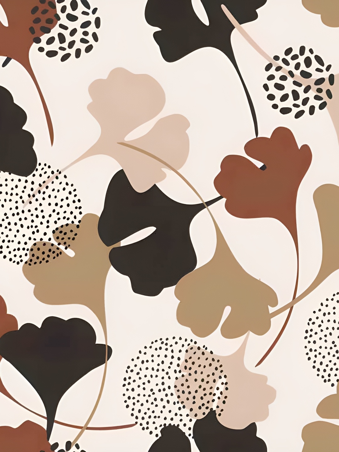 

Wallpics Brown & Beige Floral Printed Self-Adhesive Wallpaper