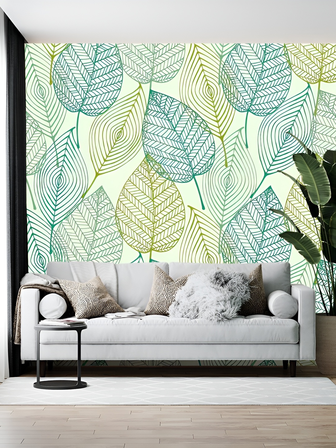 

Wallpics Green Printed Self-Adhesive Wallpaper