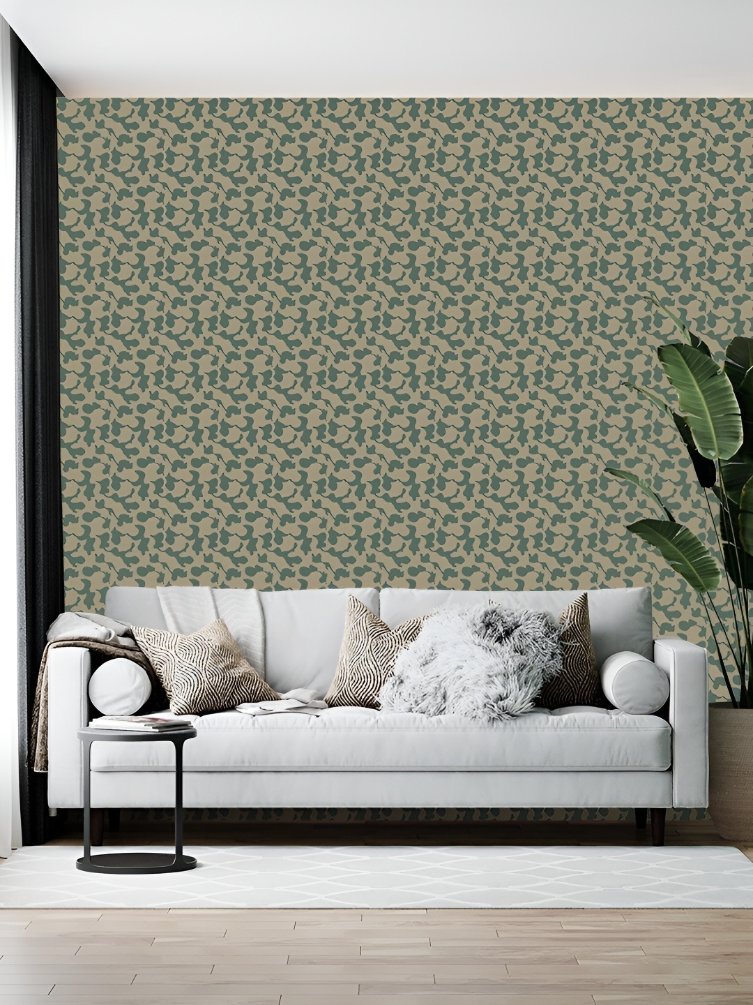 

Wallpics Green Abstract Printed Self Adhesive Wallpaper