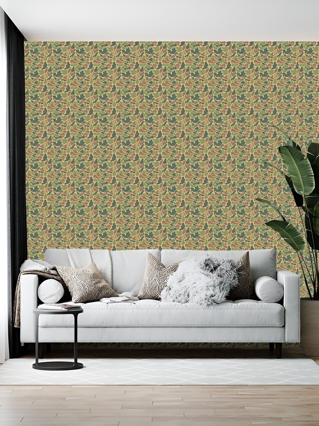 

Wallpics Green & Brown Abstract Printed Self-Adhesive Wall Sticker