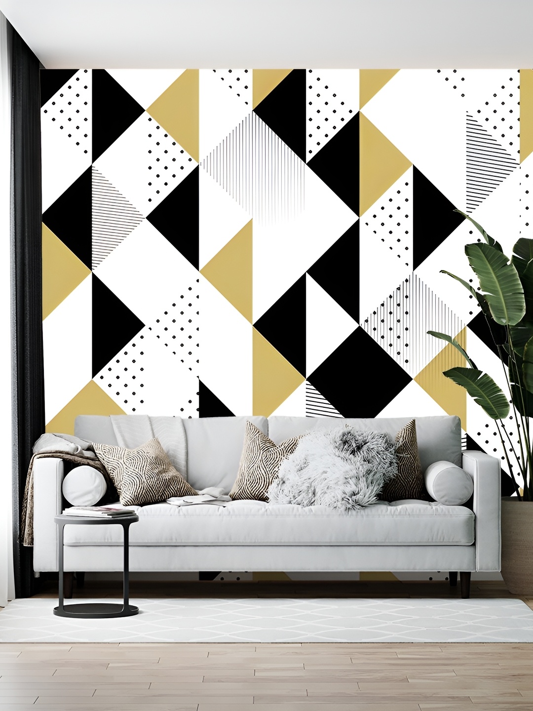 

Wallpics Black & White Printed Self-Adhesive Wallpaper