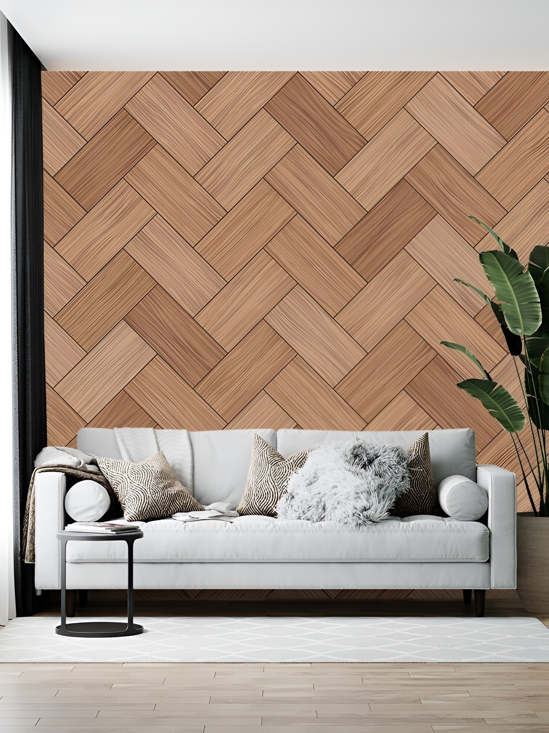 

Wallpics Brown Abstract Printed Self-Adhesive Wallpaper