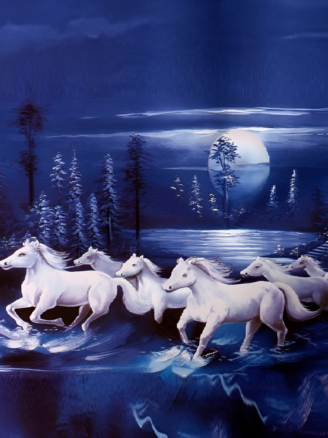 

Wallpics Blue & White Printed Self-Adhesive Wallpaper