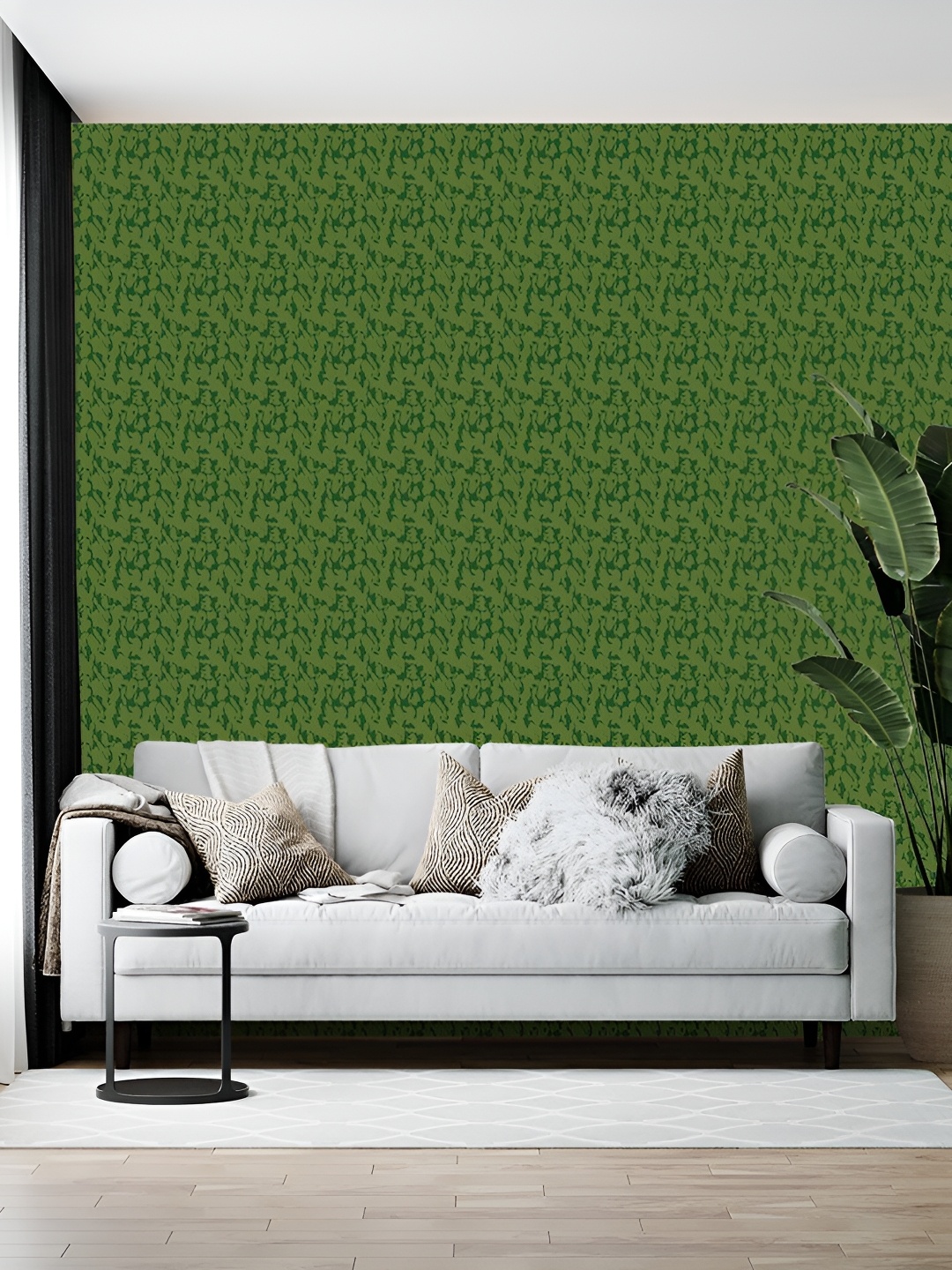 

Wallpics Green Printed Self-Adhesive Wallpaper