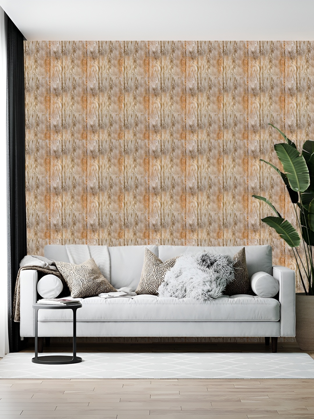 

Wallpics Brown Printed Self Adhesive Wall Sticker