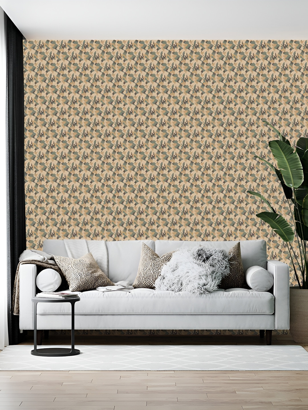 

Wallpics Brown Printed Self-Adhesive Wallpaper