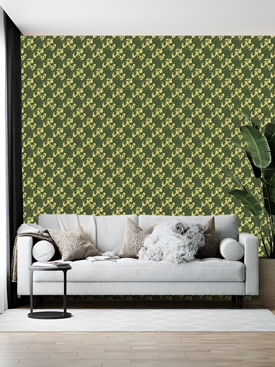 

Wallpics Green Abstract Printed Self Adhesive Wall Sticker