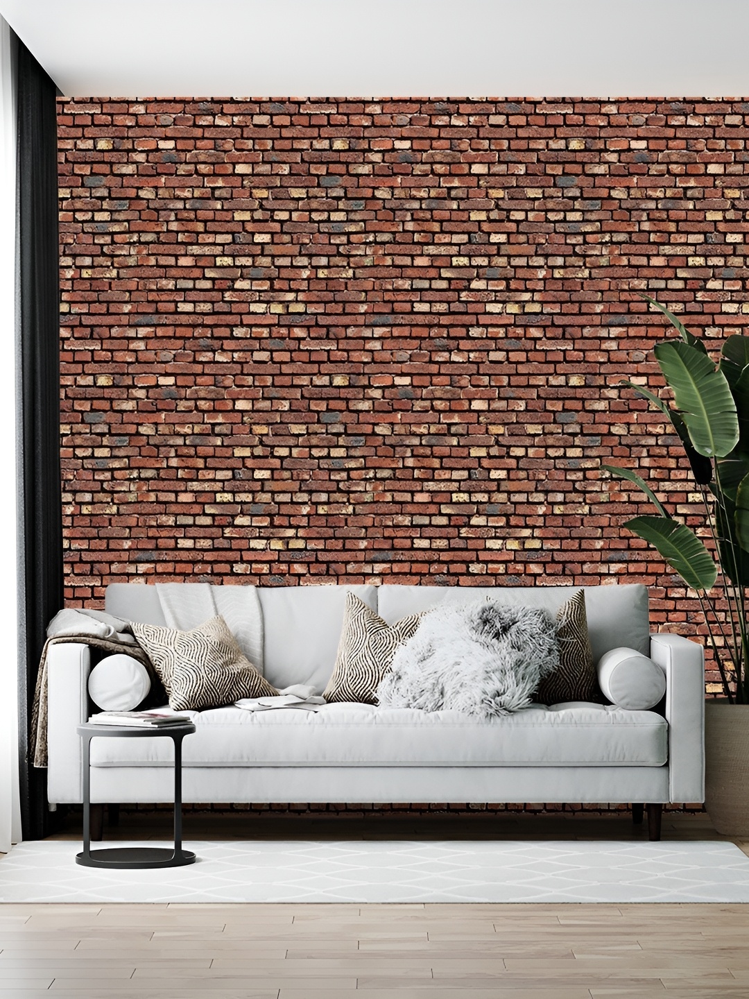 

Wallpics Red Printed Self-Adhesive Wallpaper
