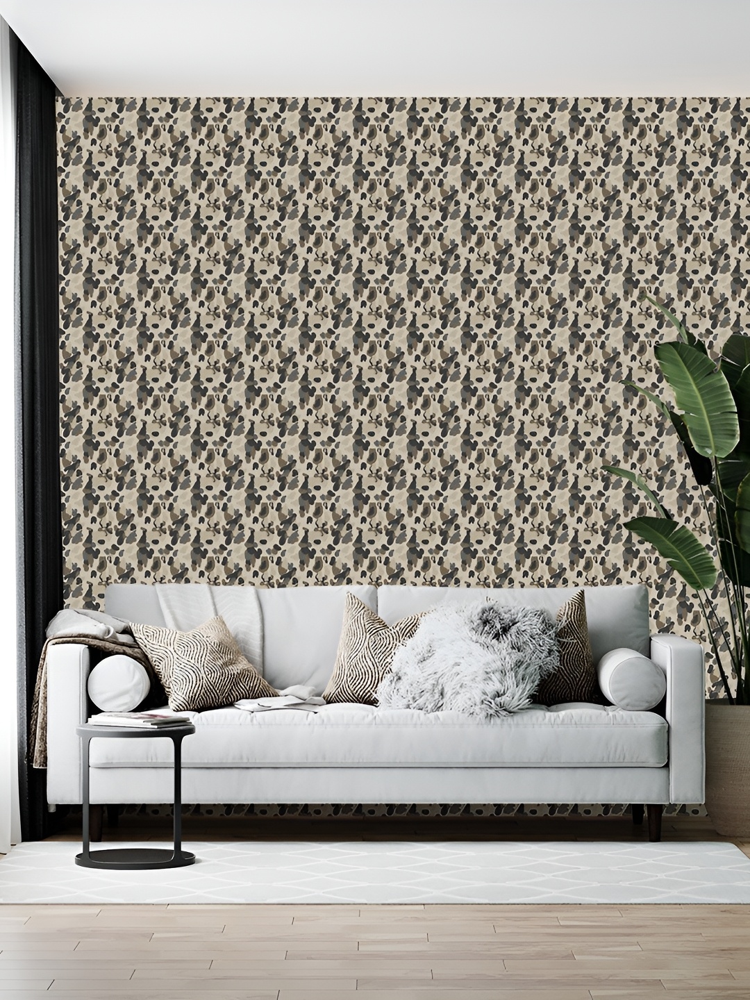 

Wallpics Grey Abstract Printed Self-Adhesive Wall Sticker