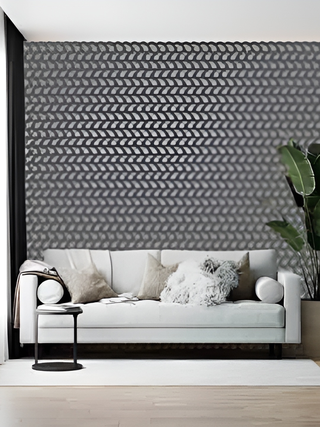 

Wallpics Black & White Abstract Printed Self-Adhesive Wallpaper