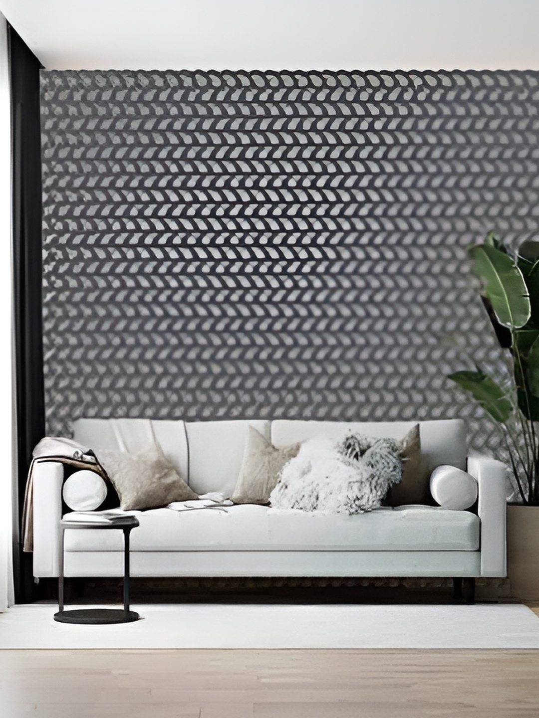 

Wallpics Black Printed Self-Adhesive Wallpaper