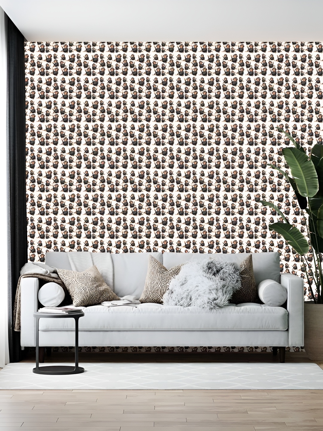 

Wallpics White & Green Printed Self Adhesive Wall Sticker