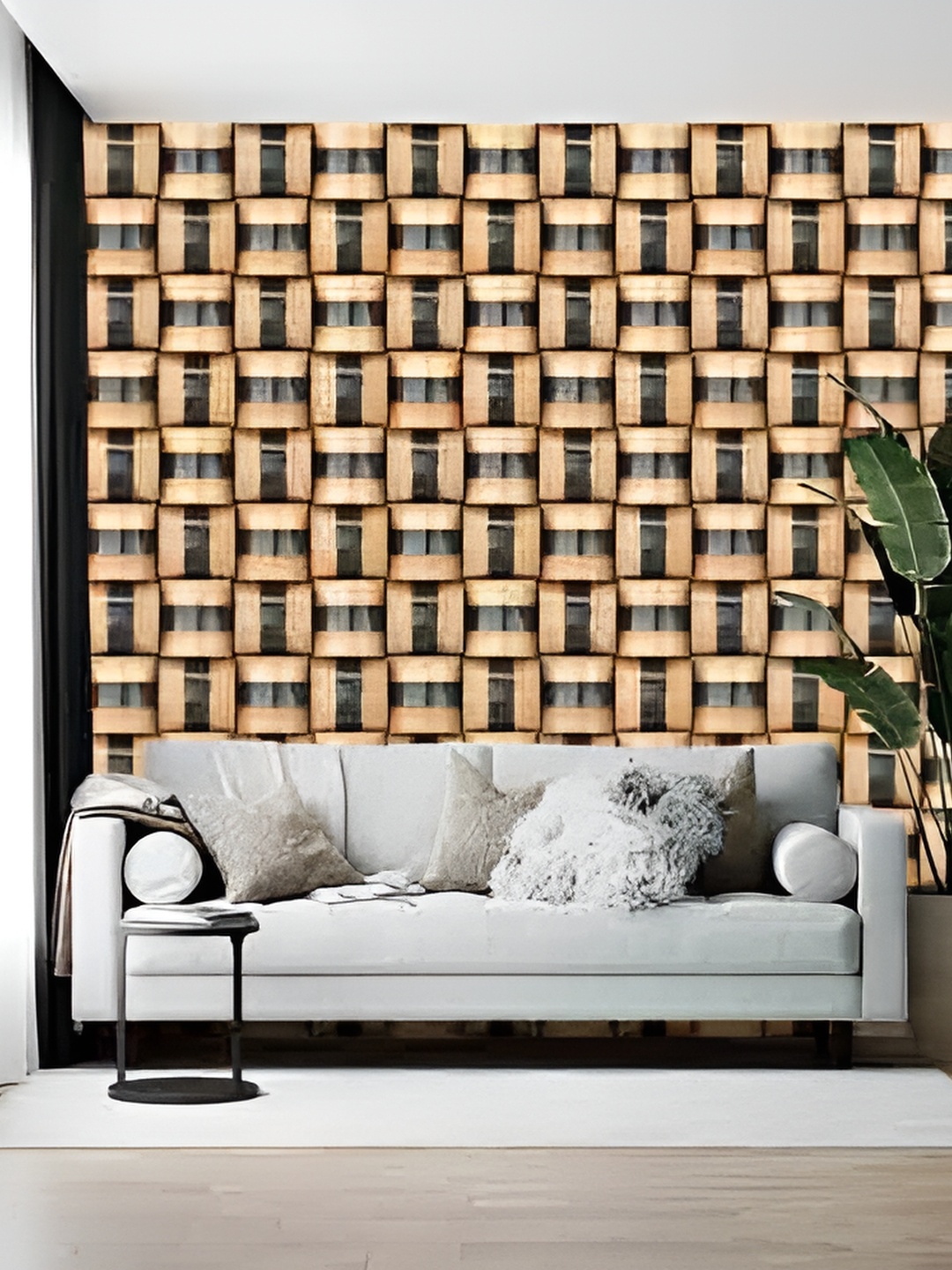 

Wallpics Brown Printed Self-Adhesive Wallpaper