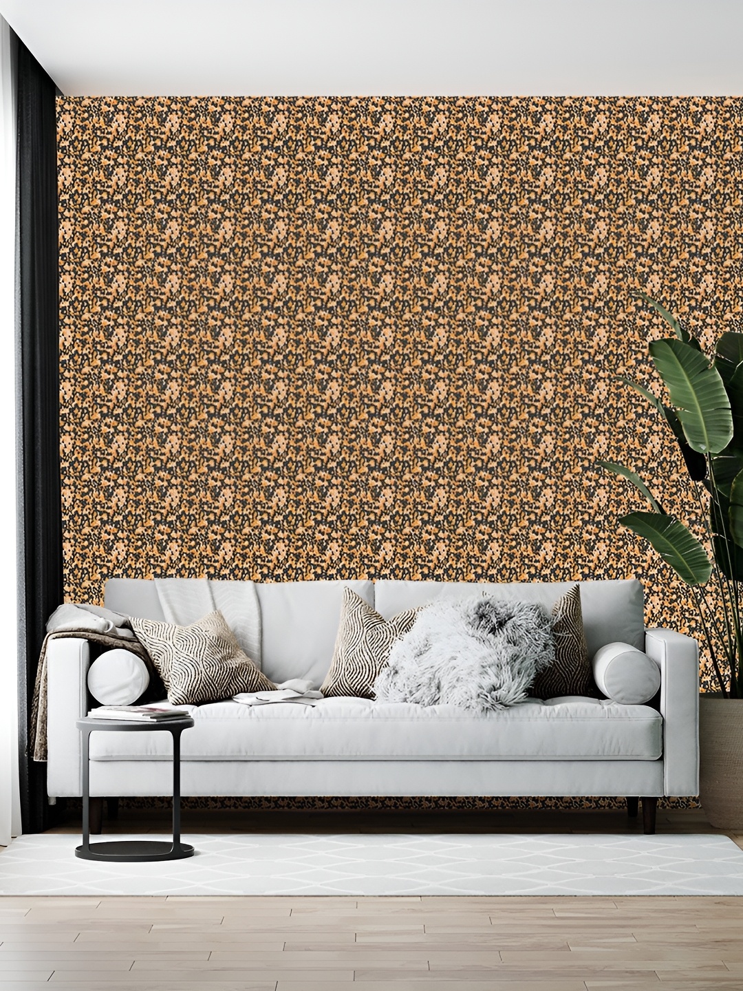 

Wallpics Brown & Beige Abstract Printed Self-Adhesive Wallpaper