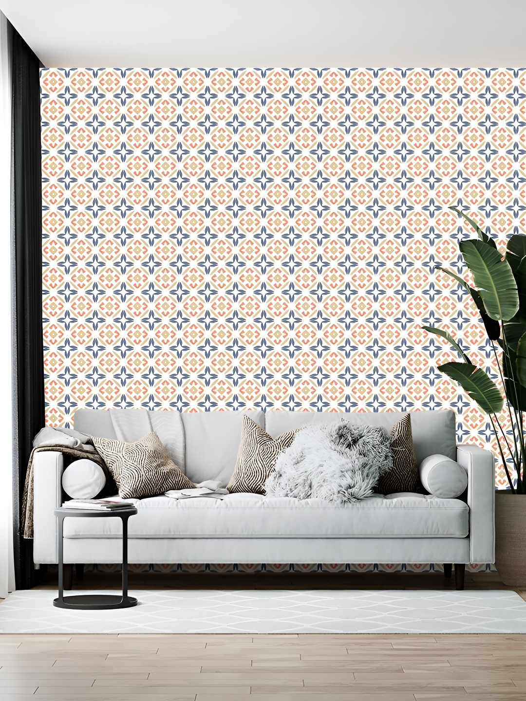 

Wallpics Pink Abstract Printed Self-Adhesive Wallpaper