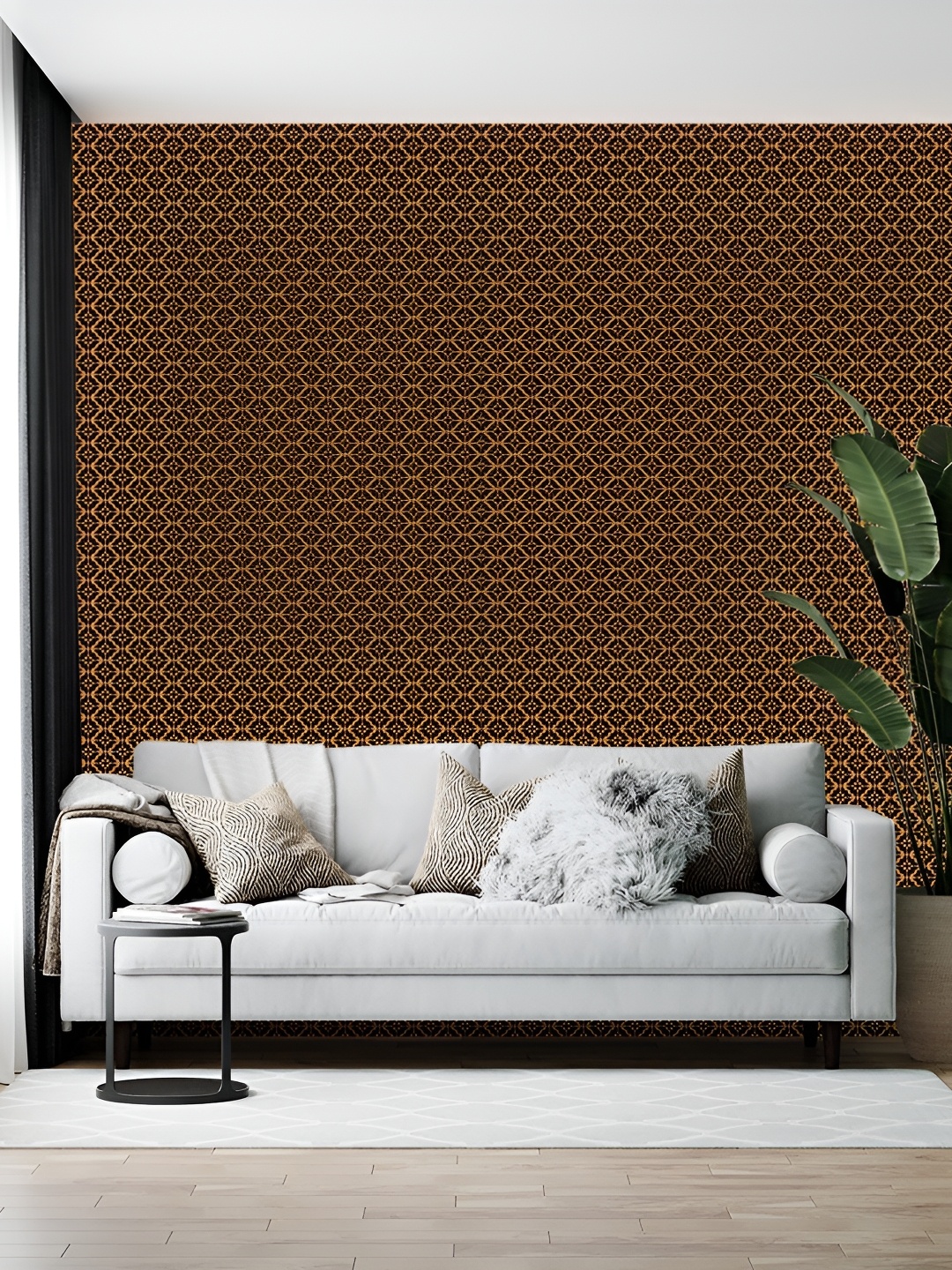 

Wallpics Brown Printed Self-Adhesive Wallpaper