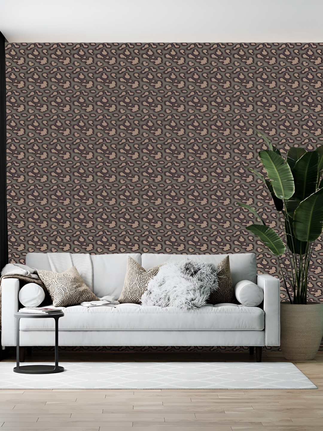 

Wallpics Grey & Brown Printed Self-Adhesive Wallpaper