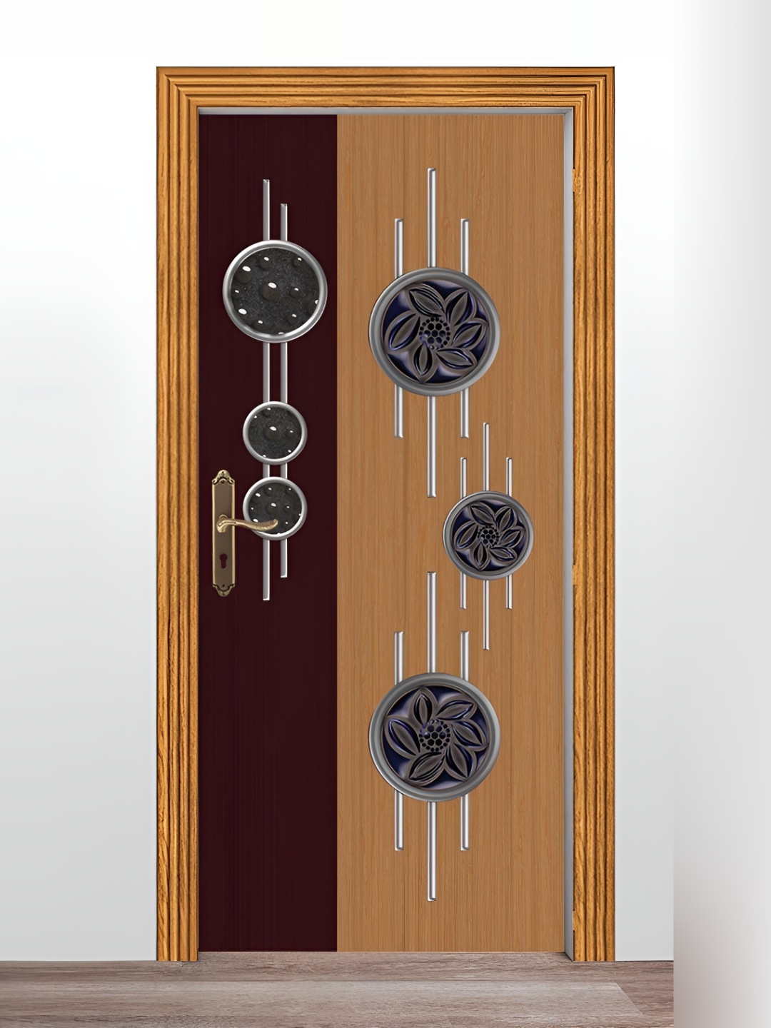 

Wallpics Brown & Black Abstract Printed Wallpaper