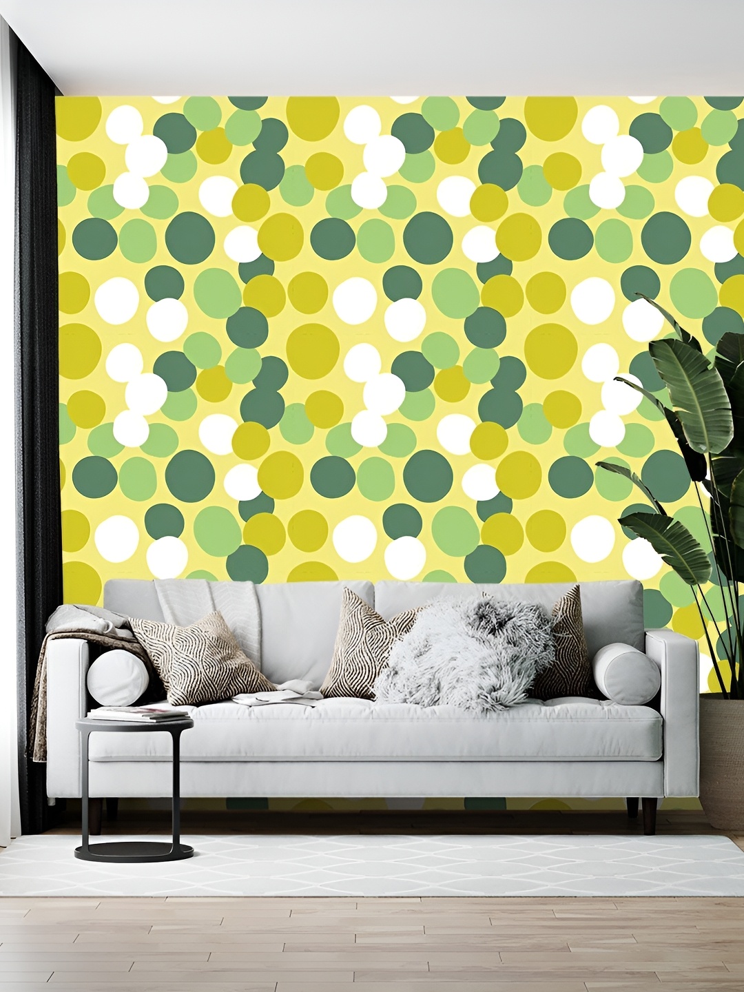 

Wallpics Yellow & Green Printed Self-Adhesive Wallpaper