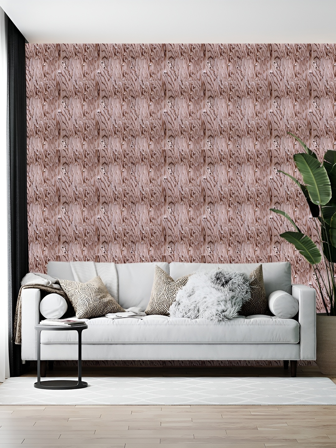 

Wallpics Brown & White Abstract Printed Self-Adhesive Wallpaper