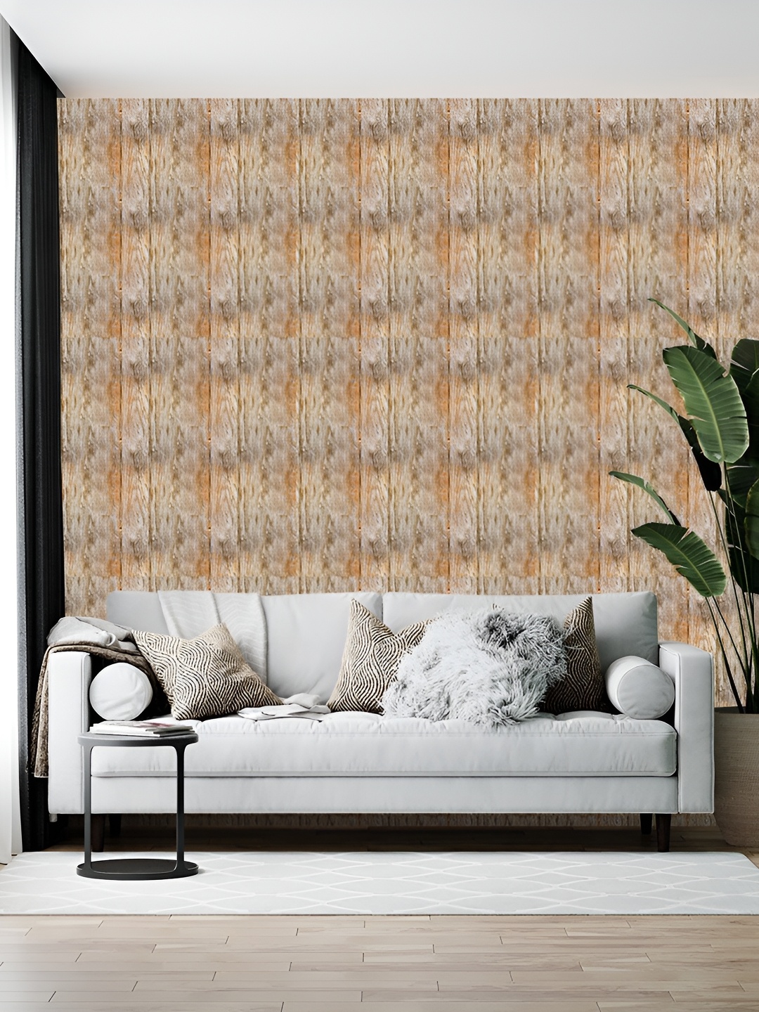 

Wallpics Beige Printed Self Adhesive Wallpaper