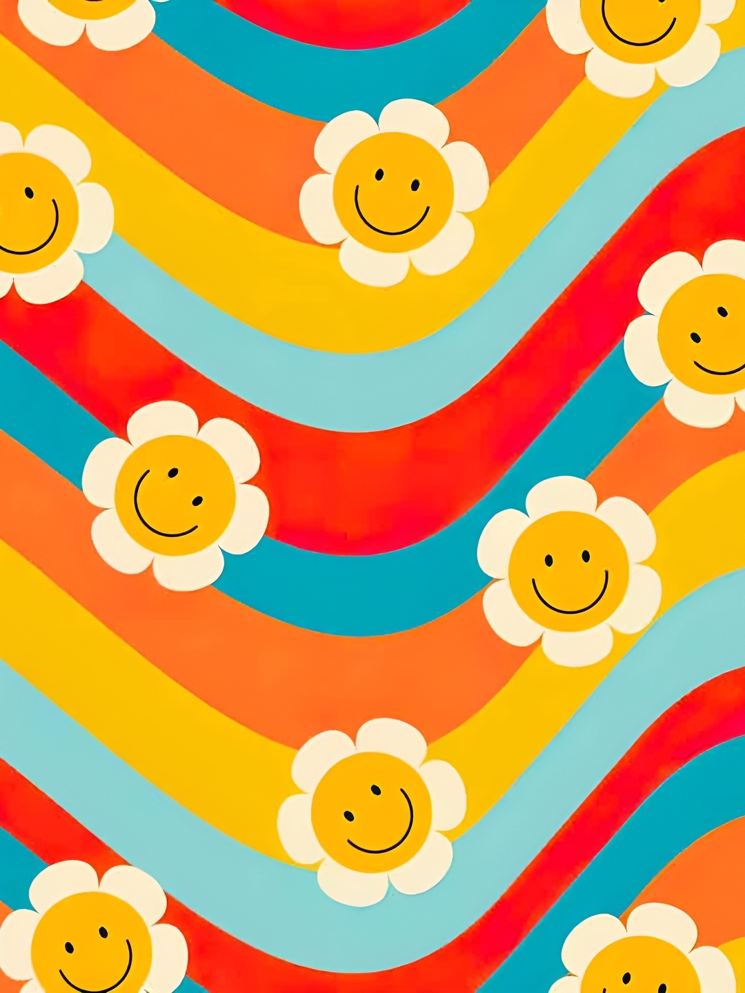 

Wallpics Yellow & Red Abstract Printed Self Adhesive Wallpaper
