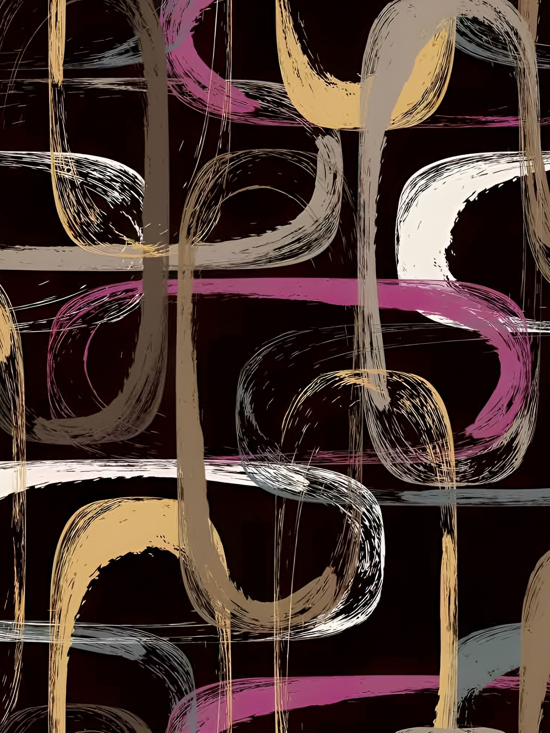 

Wallpics Black & Brown Abstract Printed Wall Paper
